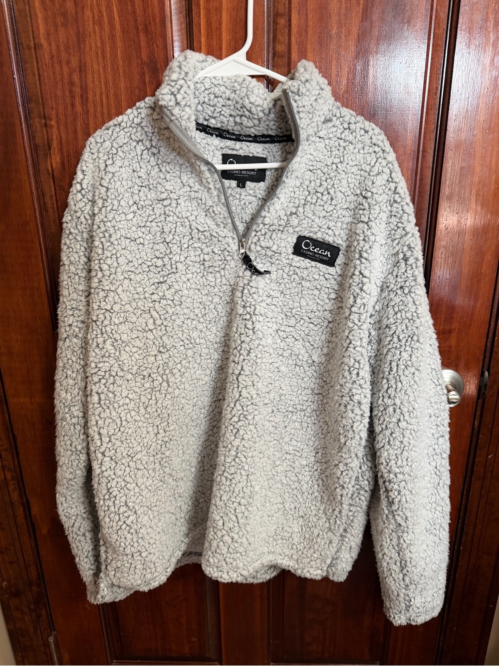 Ocean Drive Cream Sherpa Quarter-Zip Pullover Sweatshirt